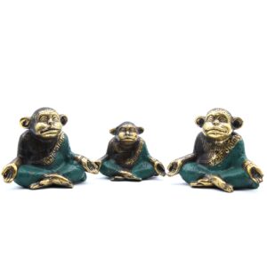 Set de 3 - Familie de Maimuțe Yoga - Diferite Dimensiuni