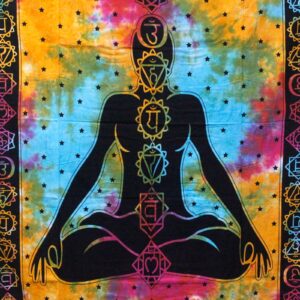 Cuvertură Dublă din Bumbac pentru Pat - Chakra Buddha