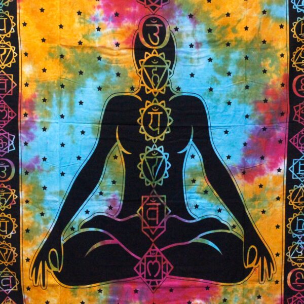 Cuvertură Dublă din Bumbac pentru Pat - Chakra Buddha