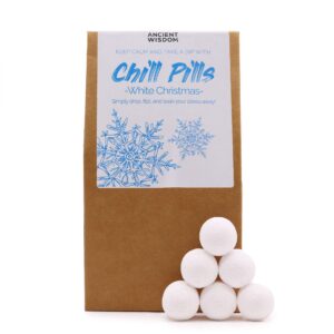 Pachet Cadou cu Bile Spumante de Baie 350g - Crăciun Alb