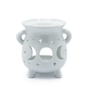Aroma Lampă în Formă de Ceaun - Faza Lunii - Alb