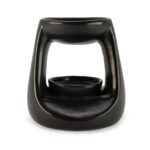 Arzător de ulei din ceramică Zen - Mic Clasic - Negru mat
