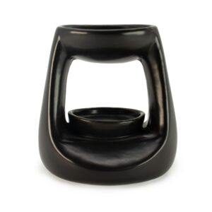 Arzător de ulei din ceramică Zen - Mic Clasic - Negru mat