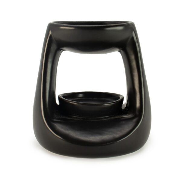 Arzător de ulei din ceramică Zen - Mic Clasic - Negru mat