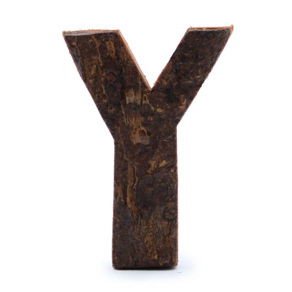 Literă din Scoarță Rustică - "Y" - 7cm
