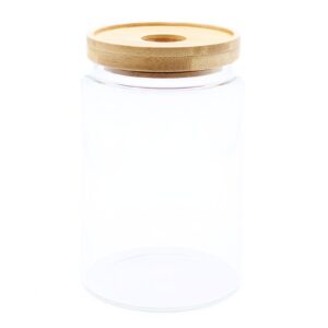 Borcan de Sticlă cu Capac din Bambus - 15cm