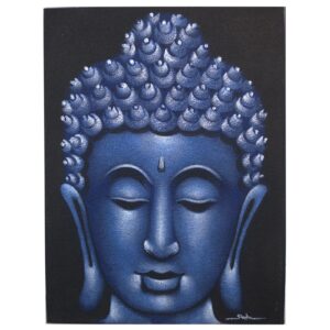 Tablou Buddha - Finisat cu Nisip Albastru
