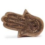 Tavă Lungă 30x20.5x2.5cm - Hamsa Gravată Neagră