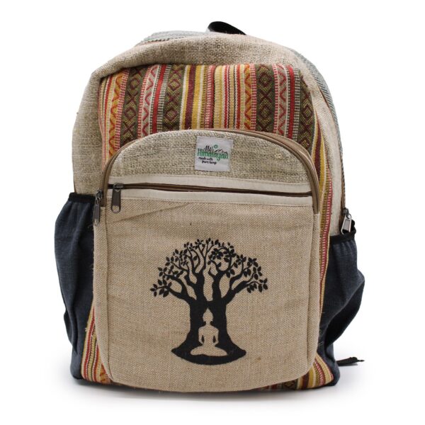 Rucsac Mare de Cânepă - Design Arborele Bodhi