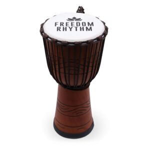 Tobă Djembe Pro Mare – Freedom Rhythm (ton înalt) – 50 cm (22 cm diametru)