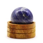 Glob Cristal Semiprețios 50 mm – Lapis Lazuli Afganez cu Suport