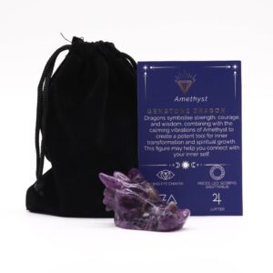 Cap de Dragon Mic din Piatră Prețioasă - Ametist 45x30x28mm