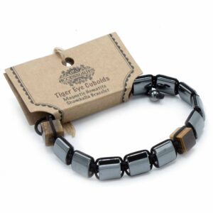 Brățări Shamballa din Hematit Magnetic - Cuburi - Ochi de Tigru