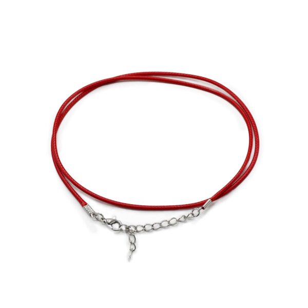 Pachet de Șnururi Cerate cu Închidere - 2mm x 55cm - Roșu 105