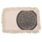 Pernă Mandala Tradițională - 30x50cm - Negru