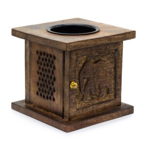 Arzator lemn de mango 12,5 x 12,5 x 12,5 cm Elefant