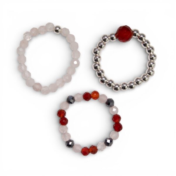Nymph Spirit Set de inele cu pietre prețioase - Iubire și Flacără