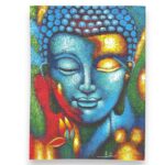 Tablou cu Buddha – Floare în Albastru şi Auriu