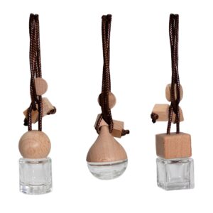 Difuzor Auto Transparent cu Agățătoare (8ml) – 3 modele diferite x 4 bucăți
