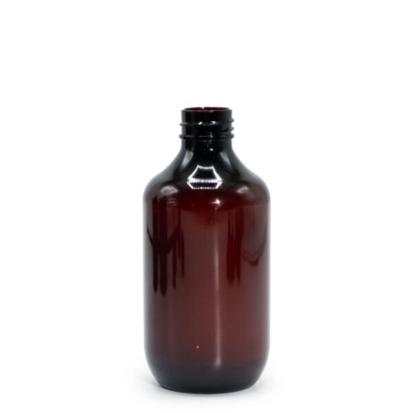 Sticlă de Plastic de 250ml Chihlimbar - Fără Capac