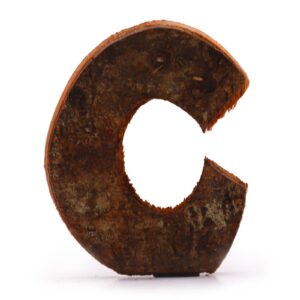 Literă din Scoarță Rustică - "C"  - 7cm