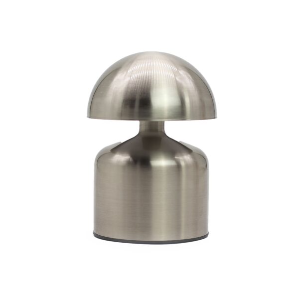 Lampă Tactilă – Ciupercă Tip Dom, Argintie – USB-C, reîncărcabilă (400 W)