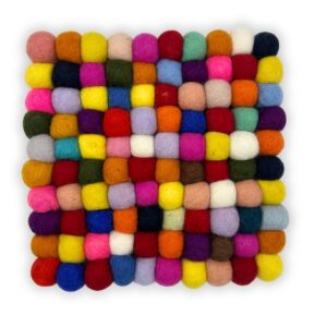 Suporturi Pătrate din Pâslă - 20 cm, Multicolor