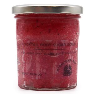 Scrub de Corp Parfumat cu Zahăr - Rom cu Căpșuni 300g