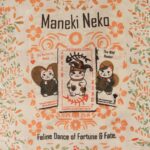 Geantă Tote Mini Cadou Iconică – Maneki Neko (4 modele asortate) – Natural 4oz (24x18 cm)