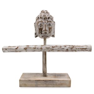 O Ramură și Stand Buddha - Alb Spălat