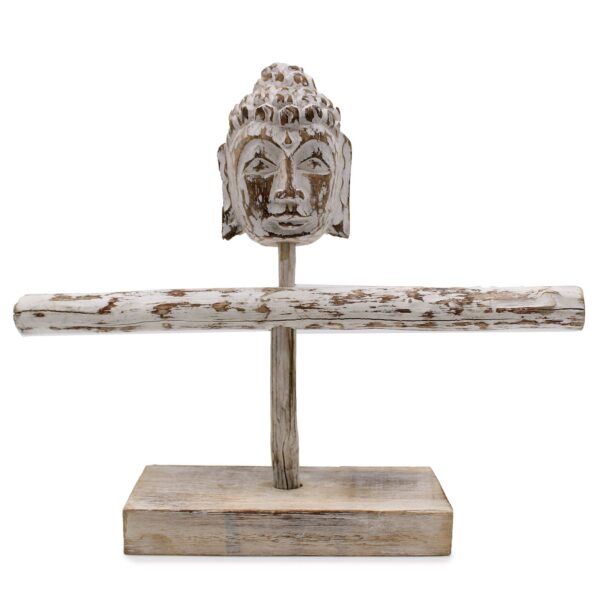 O Ramură și Stand Buddha - Alb Spălat