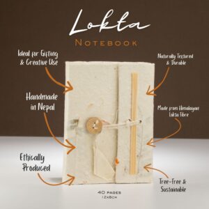 Jurnal Lokta Flori Asortate – Mini (12x8 cm), 40 file