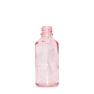 Sticlă roz 10 ml pentru seruri și cosmetice cu pipeta, fara capac