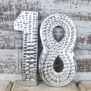Cifre Decorative din Aluminiu - De la 0 până la 9