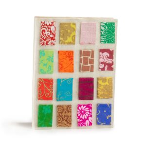 Agendă Lokta Mini Tiles, 15 × 12 cm, 45 file – natural