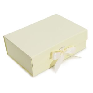 Cutie cadou pătrată (28,2x20,2x9,2 cm) tip plată - bej
