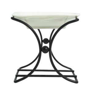 Aroma Lampă Ceramică cu Suport Pătrat Metalic