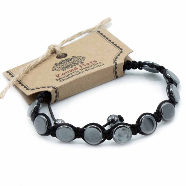 Brățări Shamballa din Hematit Magnetic - Inele Plate