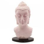 Lampă cu Bust Buddha cu Efect Cireș Crăpat – Suport Oval