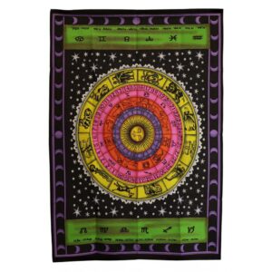 Artă de Perete din Bumbac (70x110cm) – Zodiac Colorat