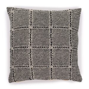 Husă de Pernă Clasică - Pătrate Gri - 40x40cm