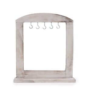 Suport Mic pentru Obiecte Suspendate - Alb Natural (30x25 cm)