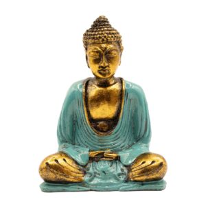 Buddha Albastru - Auriu - Mediu