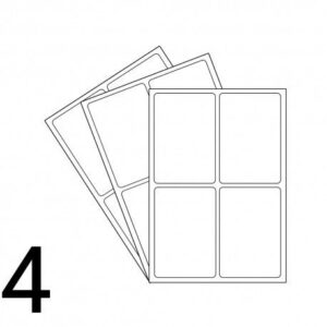 Set 100 autocolante maro 99,1×139 mm