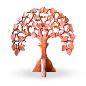 Panou Decorativ Rotund din Lemn cu Simbol Ohm, 40 cm