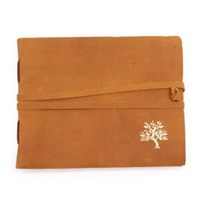 Agendă de Schițe din Piele Arborele Auriu - 144 pagini - 18x23cm