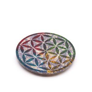 Suport disc pentru bețișoare parfumate 8 cm - floarea vieții