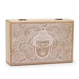 Cutie Mare Dreptunghiulară 21.5x14x6.3cm - Fața Buddha Albă