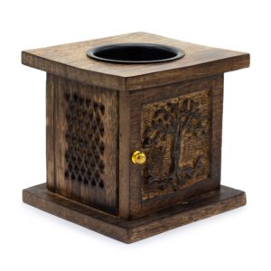 Arzator lemn de mango 12,5 x 12,5 x 12,5 cm Arborele Vieții