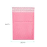 Plic din polietilenă roz, cu bule (180x230+40 mm)